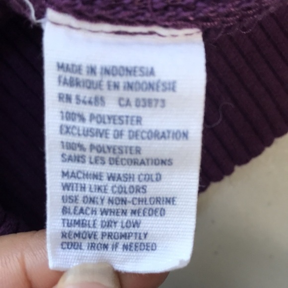 AMERICAN Eagle purple sherpa cropped zip up sweater hoodie size Small - Picture 10 of 10